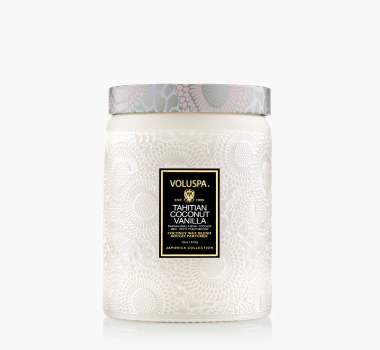 Voluspa - 18oz Large Jar Candle - Tahitian Coconut Vanilla