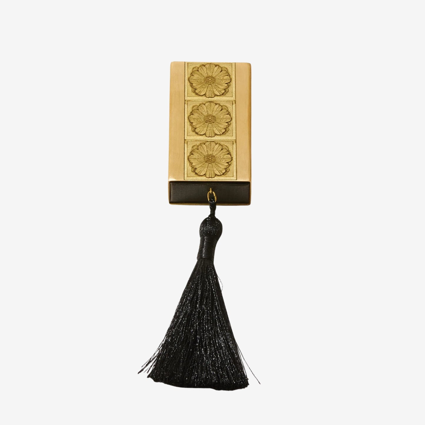 Skeem- Gilded Brass Matchbox with Black Tassel