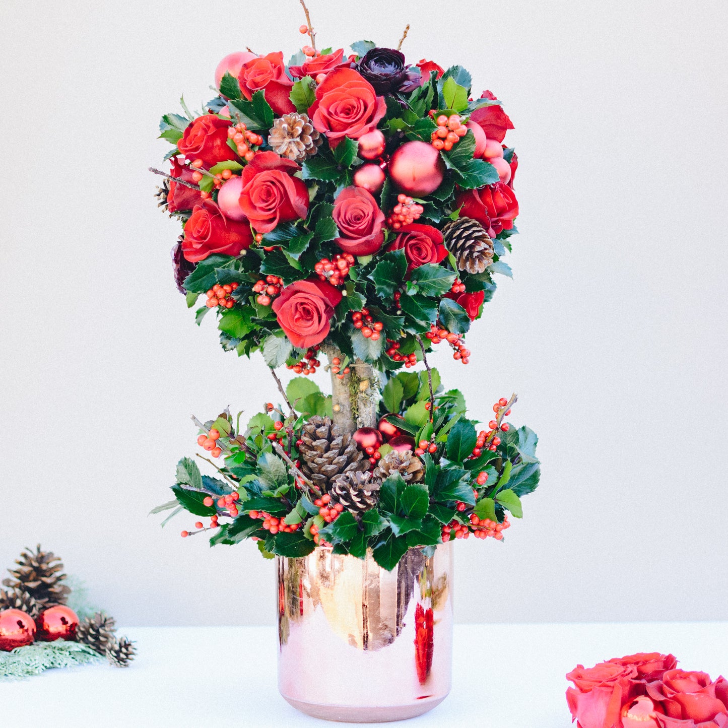 Holly Jolly Topiary Ball