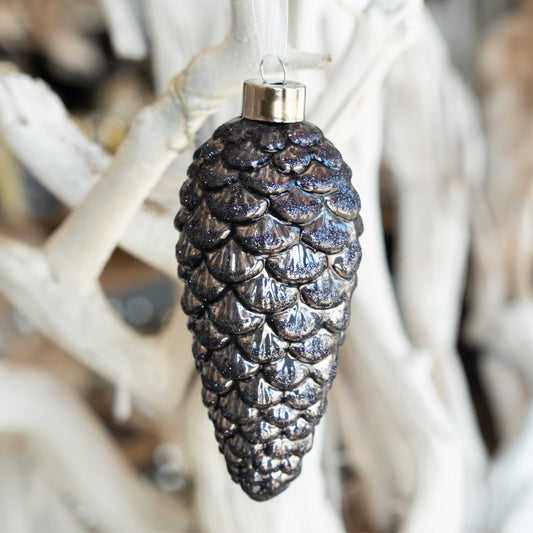Moonlit Pinecone- Holiday Ornament