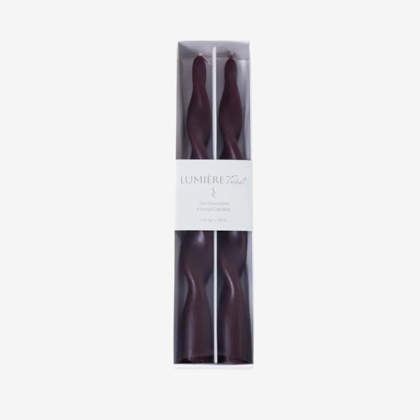 Lumière-Twist Formal Taper Candles Set of 2