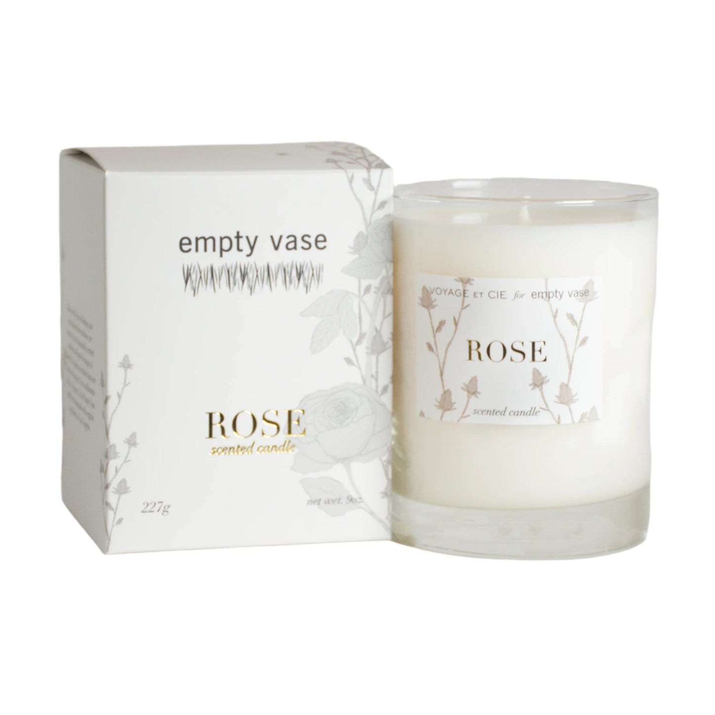 Empty Vase - Classic Candle - Rose