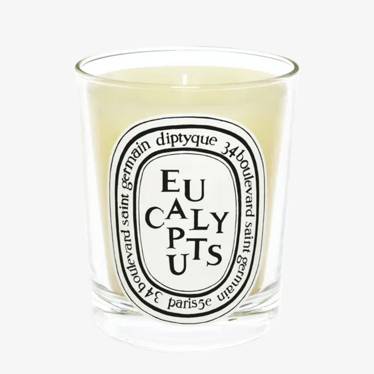 Diptyque Classic Candle 6.5oz Eucalyptus - flat sticker glass