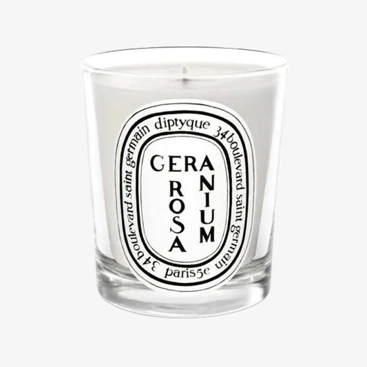 Diptyque Classic Candle 6.5oz Geranium Rosa - flat sticker glass