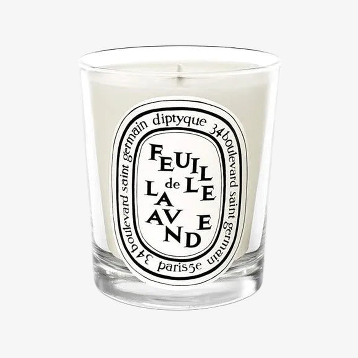 Diptyque Classic Candle 6.5oz Feuille de Lavande - flat sticker glass