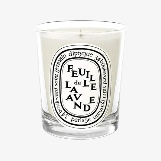 Diptyque Classic Candle 6.5oz Feuille de Lavande - flat sticker glass