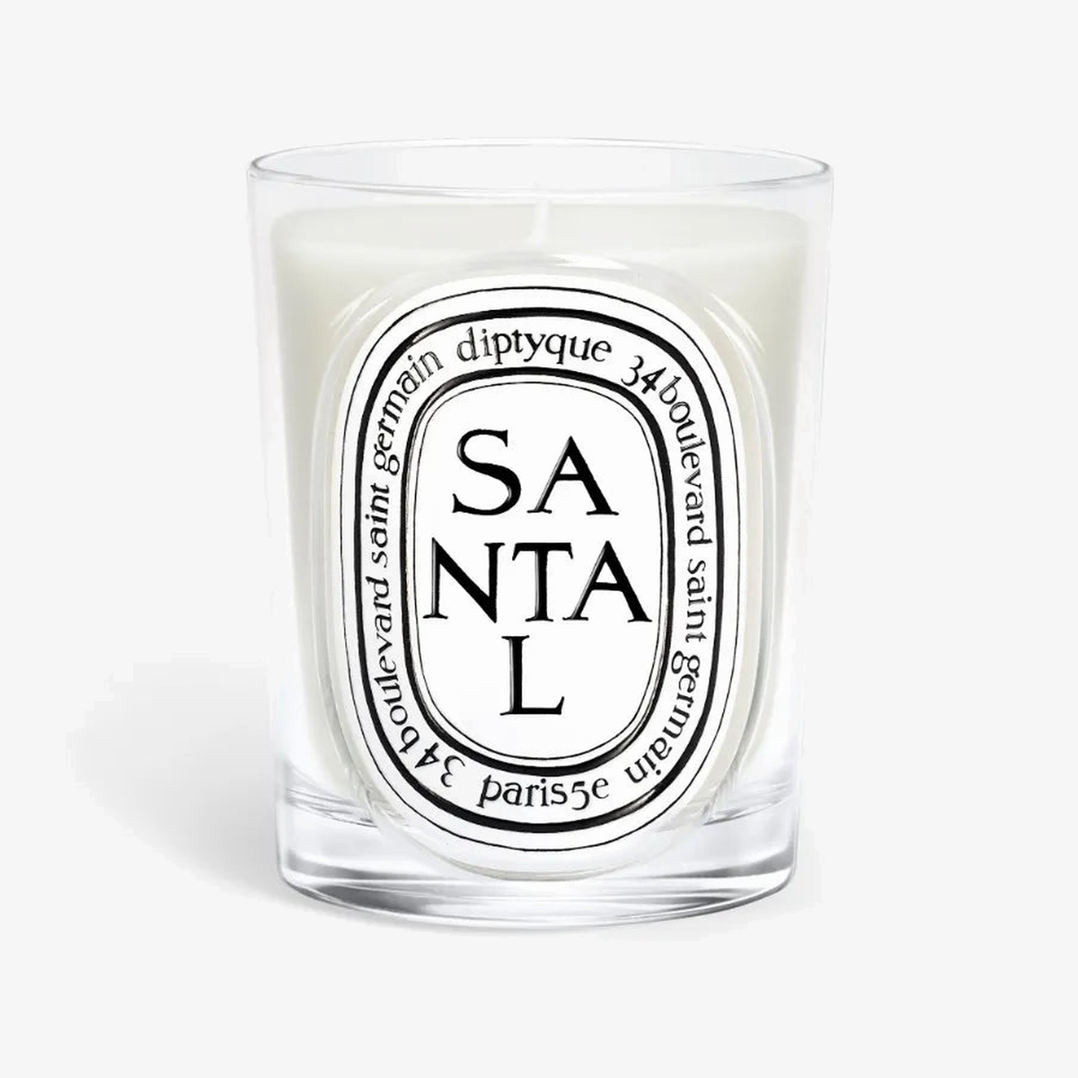 Diptyque Classic Candle 6.7oz Santal - beveled glass