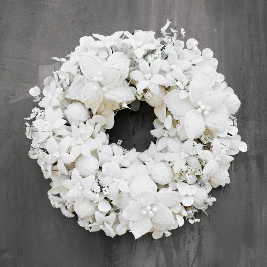 Bespoke Piece-White Christmas- Holiday Wreath