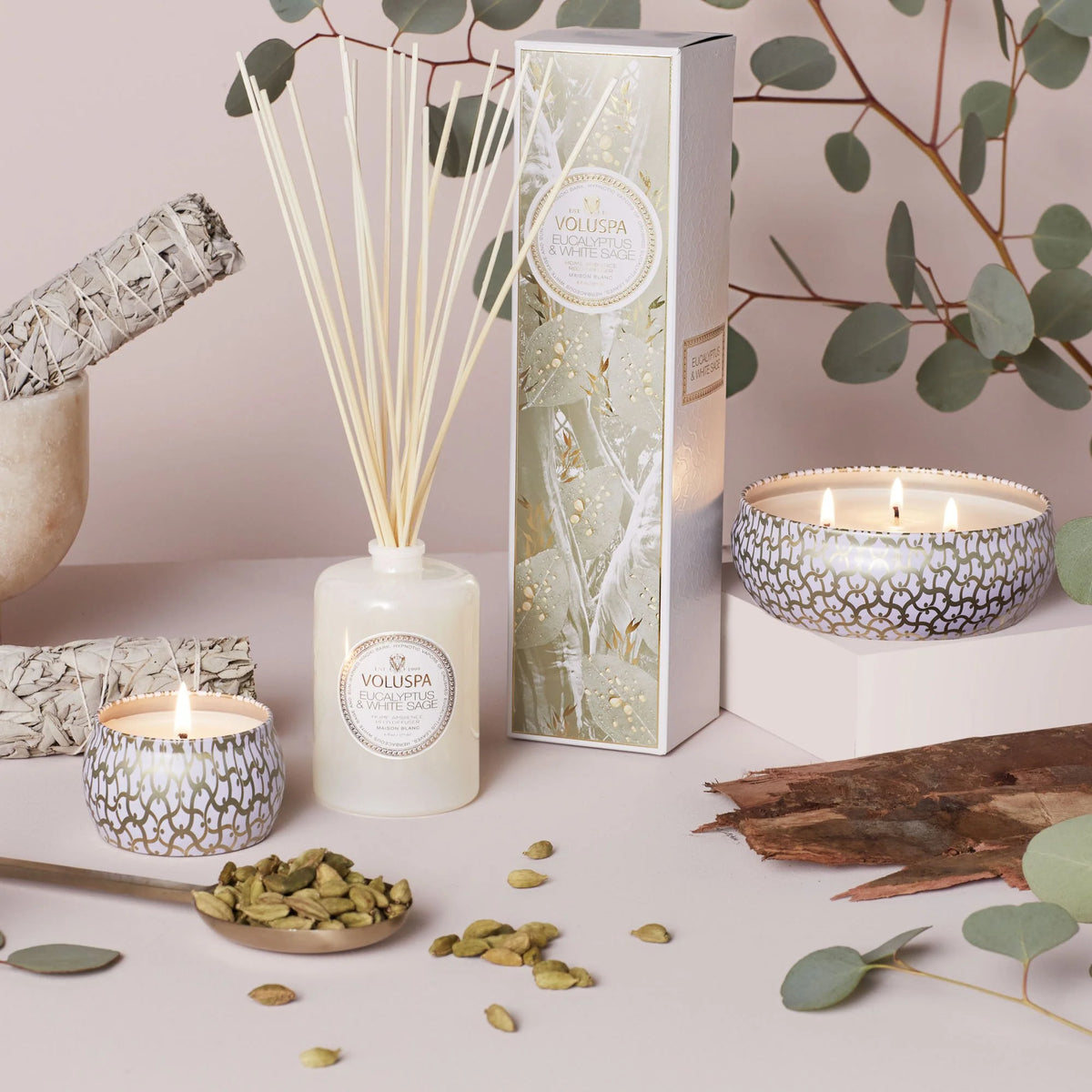Voluspa - Reed Diffuser - Eucalyptus & White Sage