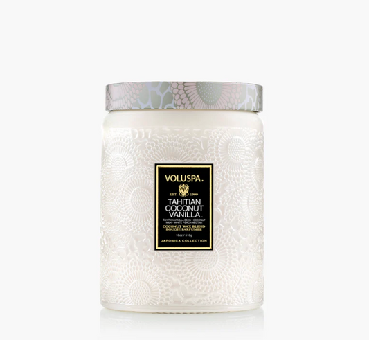 Voluspa - 18oz Large Jar Candle - Tahitian Coconut Vanilla