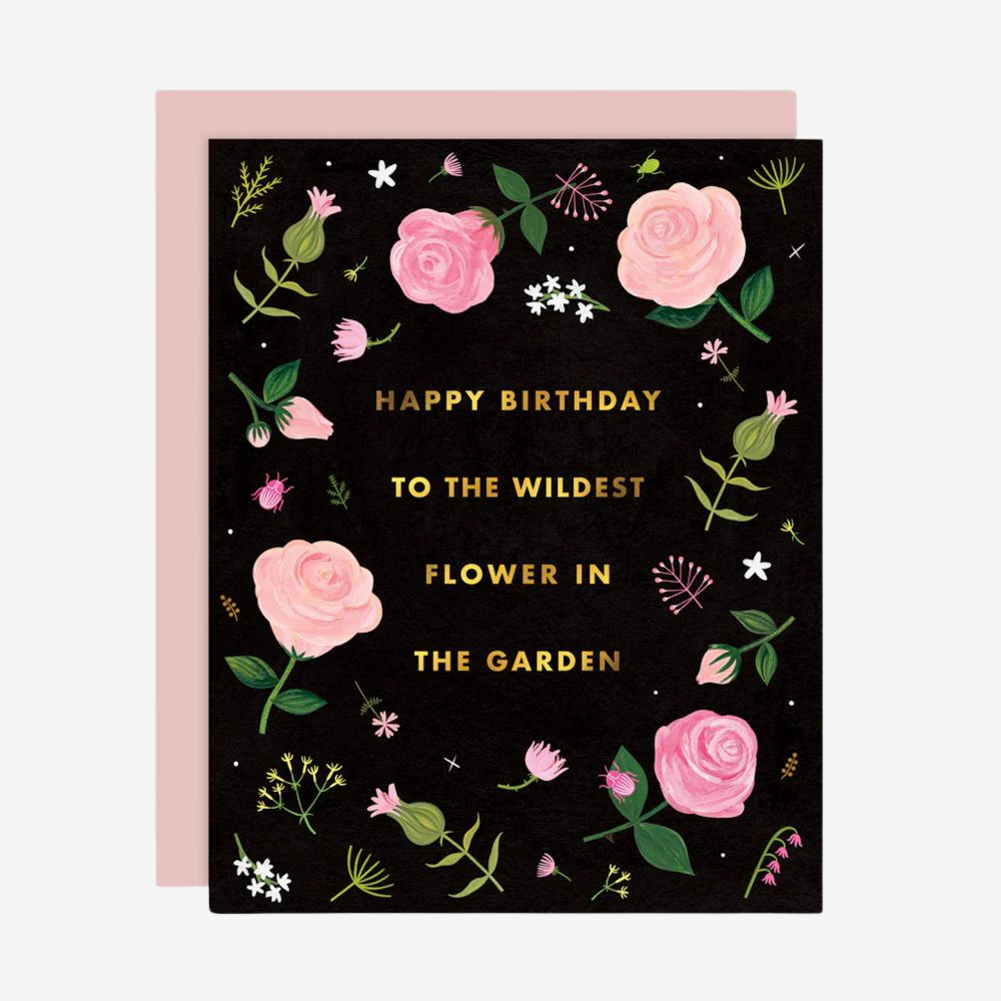 Girl With Knife - Happy Birthday Wildest Flower Greeting Card