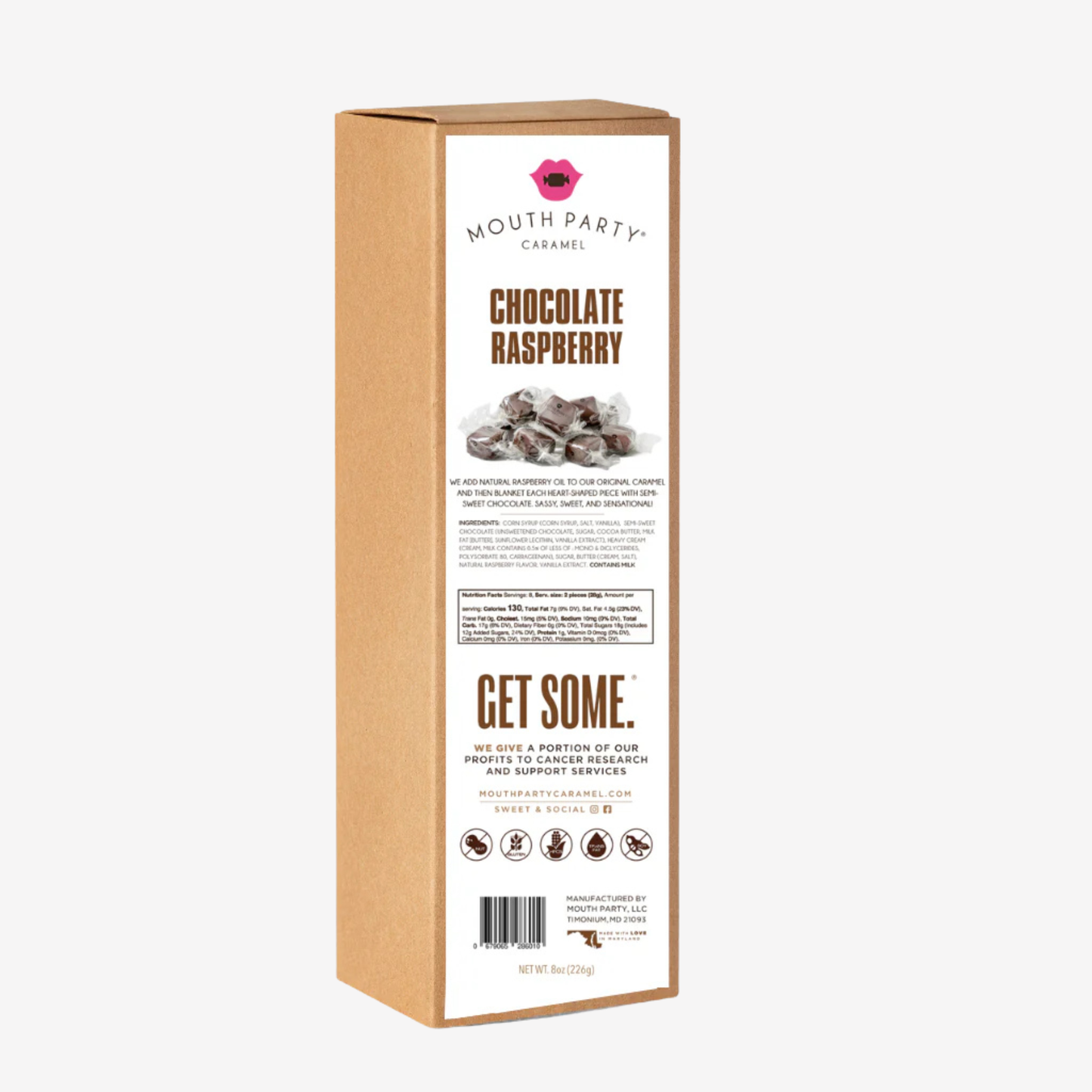 Mouth Party - Valentine's Day Gift Box - Chocolate Raspberry