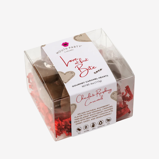 Mouth Party - Chocolate Raspberry Caramel Hearts