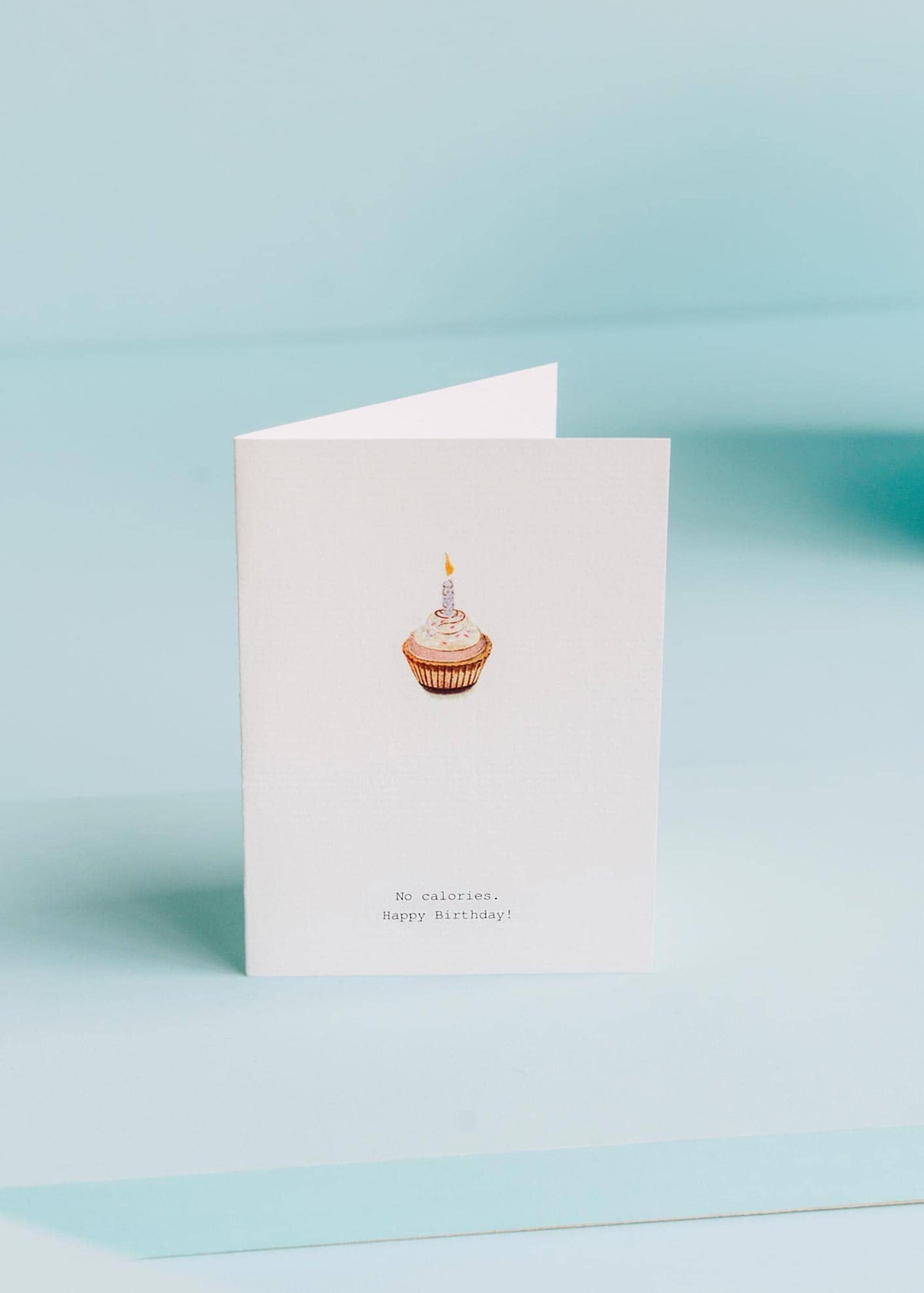 Margot Elena No Calories (Cupcake) greeting card