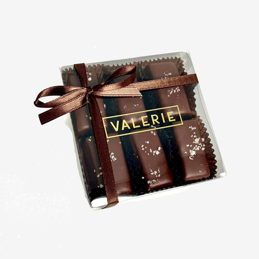 Valerie- 6 pc Fleur de Sel Chewy Caramel Box