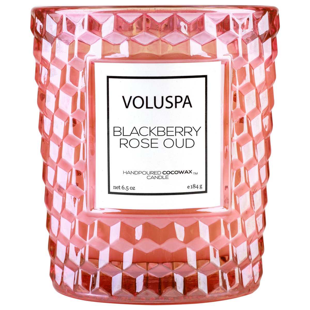 Voluspa - 6.5oz Textured Glass Candle  - Blackberry Rose Oud