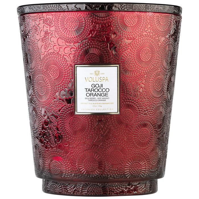 Voluspa - 5 Wick Hearth Candle 114oz - Goji Tarocco Orange