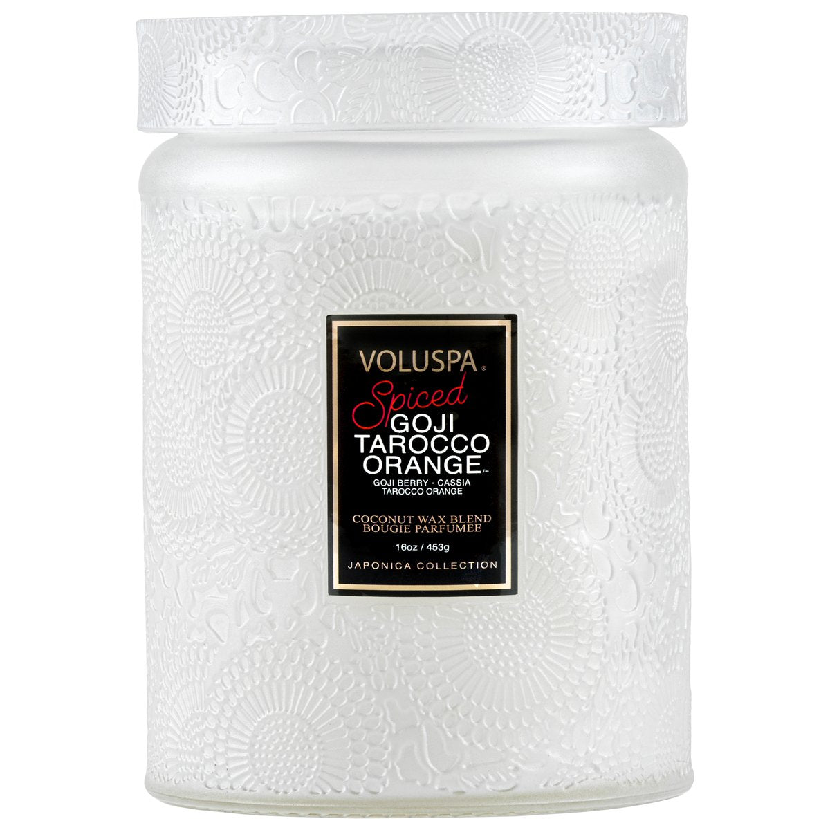 Voluspa - 18oz Large Jar Candle - Spiced Goji Tarocco Orange